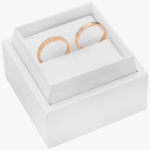 Obrączki ślubne: złote, płaskie, 3 mm